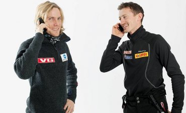 Bjoern-Einar Romoeren i Adam Małysz