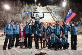 Reprezentacja Słowenii po sukcesie Laniska w Ruce