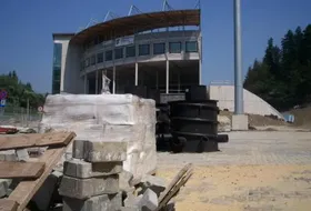 Budynek główny skoczni w Wiśle-Malince