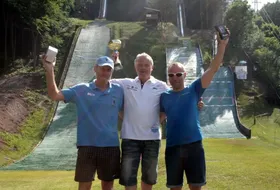 Podium zawodów w Bańskiej Bystrzycy