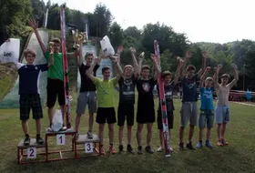 Podium zawodów w Bańskiej Bystrzycy