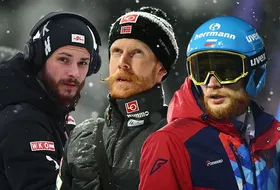 Manuel Fettner, Robert Johansson i Denis Korniłow 