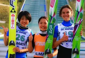 12.09.2015 - Podium LGP Pań w Ałmatach