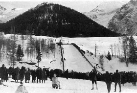Skocznia w Chamonix w 1924 roku