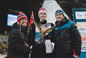 Halvor Egner Granerud z rodzicami