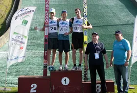 Podium konkursu FIS Cup w Szczyrku