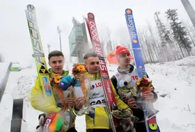 Podium Pucharu Kontynentalnego w Wiśle