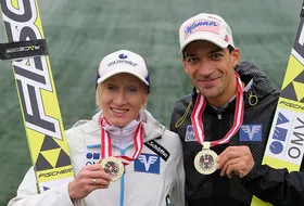 Daniela Iraschko i Andreas Kofler
