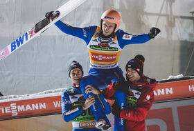 Piotr Żyła, Dawid Kubacki i Kamil Stoch