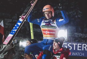 Piotr Żyła, Dawid Kubacki i Kamil Stoch