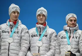 Karl Geiger, Stephan Leyhe i Richard Freitag