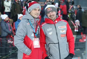 Adam Małysz i Łukasz Gębala