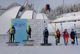 11.02.2021 - Podium pań MŚJ w Lahti