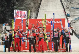 09.01.2022 - Podium PŚ w Bischofshofen