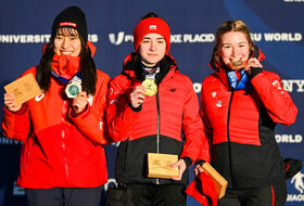 16.01.2023 - Podium pań Uniwersjady w Lake Placid