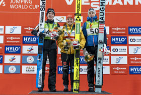 15.12.2024 - Podium PŚ Pań w Zhangjiakou