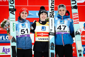 16.02.2025 - Podium PŚ Pań w Ljubnie