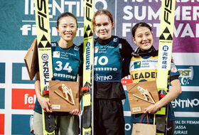 20.09.2025 - Podium LGP Pań w Predazzo