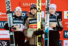 23.11.2025 - Podium PŚ Pań w Lillehammer