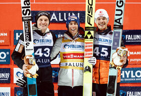 25.11.2025 - Podium PŚ w Falun