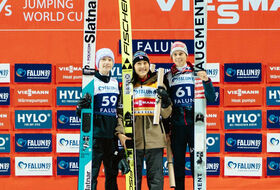 28.11.2025 - Podium PŚ Pań w Falun