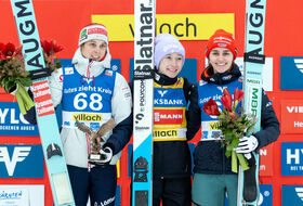05.01.2026 - Podium PŚ Pań w Villach