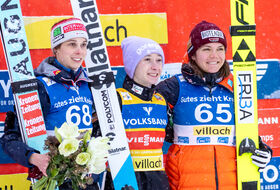 06.01.2026 - Podium PŚ Pań w Villach