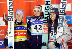 21.01.2026 - Podium PŚ Pań w Zao