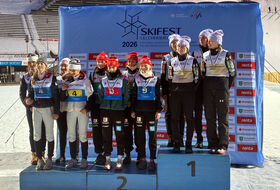 06.03.2026 - Podium pań MŚJ w Lillehammer