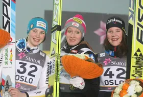 25.02.2011 - Podium MŚ w Oslo Pań
