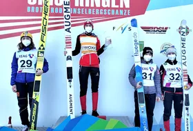 Podium Pucharu Kontynentalnego Pań 2020/2021