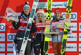 14.12.2019 - Podium PŚ Pań w Klingenthal