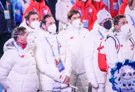 Reprezentacja Polski na ceremonii medalowej ZIO w Pekinie