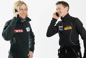 Bjoern-Einar Romoeren i Adam Małysz