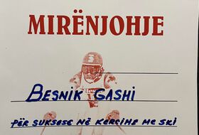 Dyplom dla Beshnika od federacji Kosowa. 2003 rok