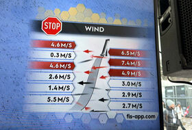Wiatr na skoczni Kulm w Bad Mitterndorf