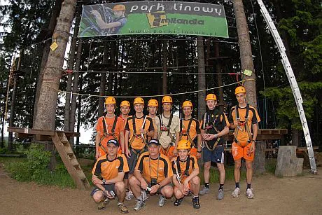 Polska kadra w parku linowym