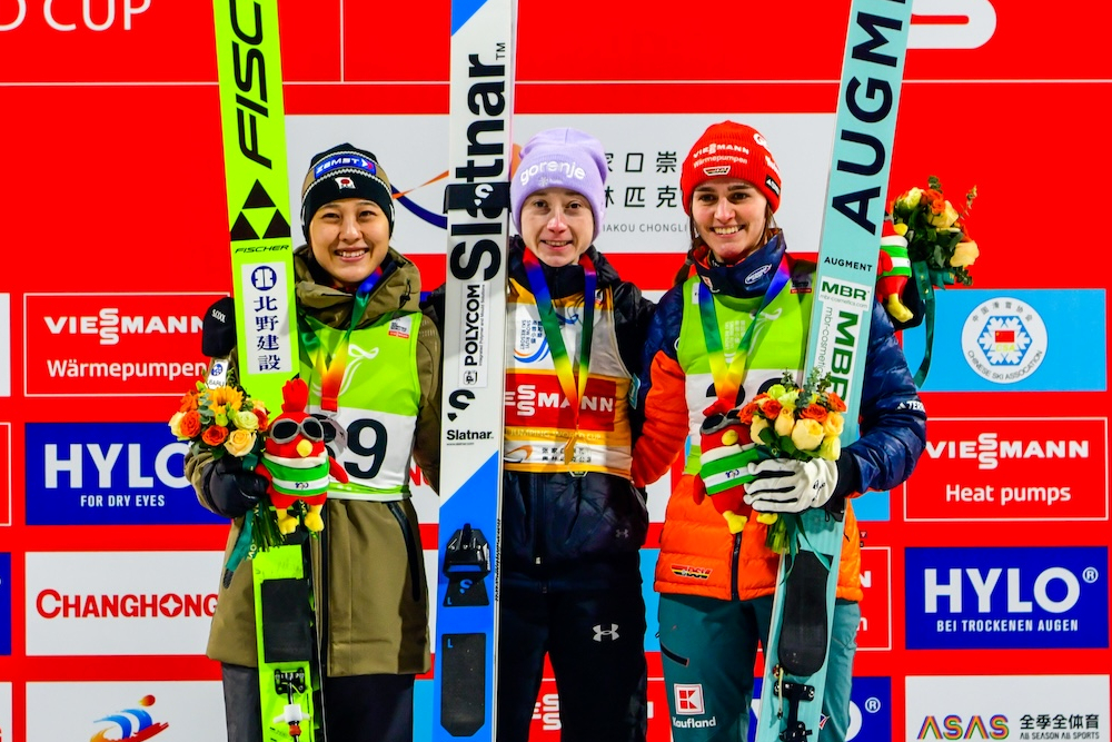 16.01.2026 - Podium PŚ Pań w Zhangjiakou