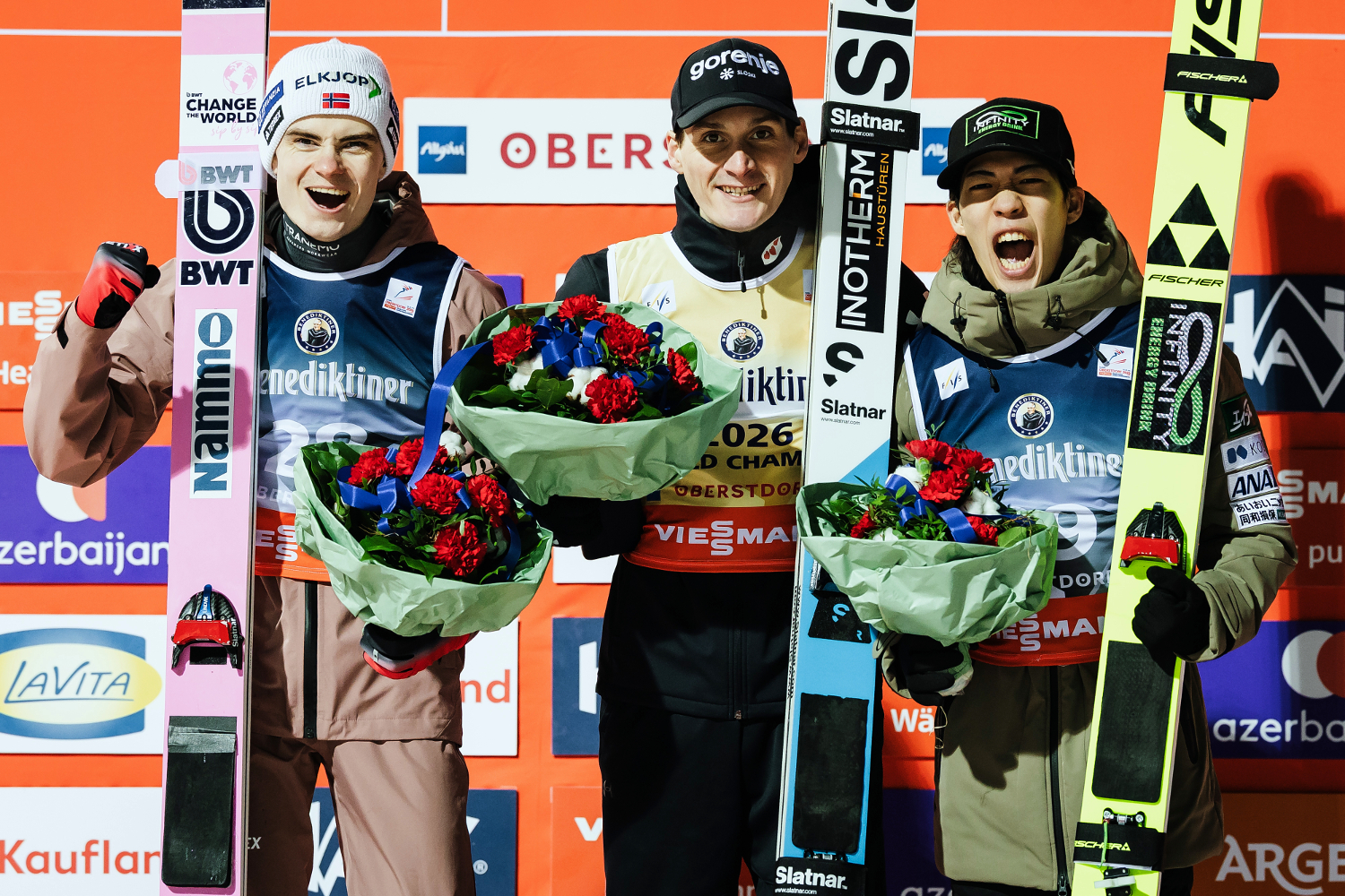 24.01.2026 - Podium MŚwL w Oberstdorfie