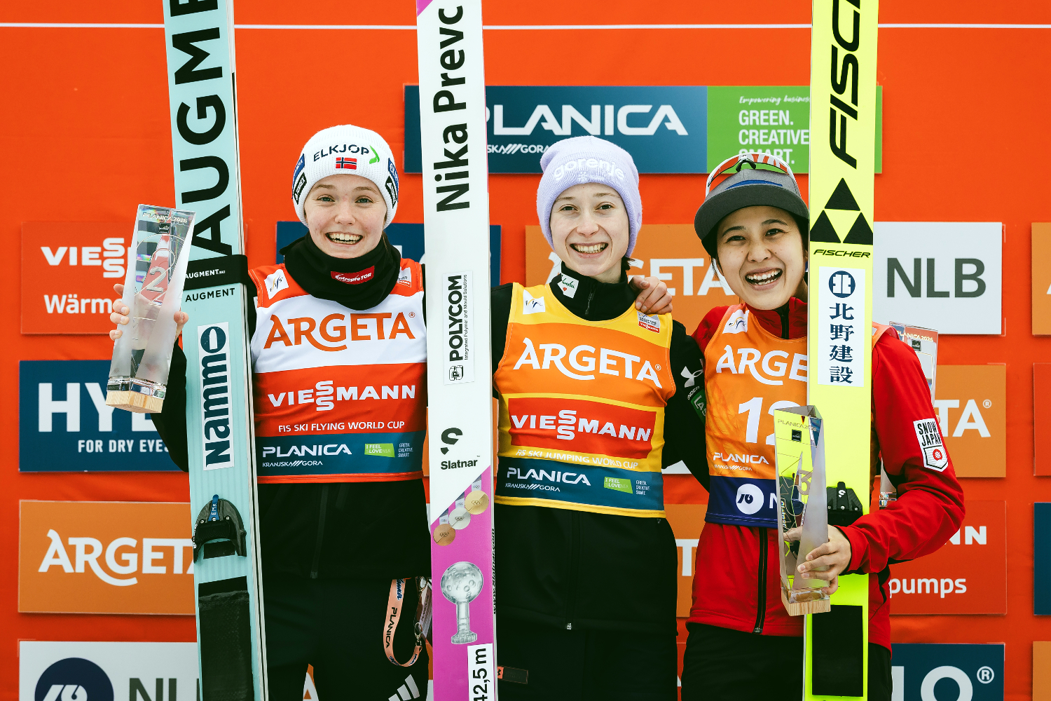 28.03.2026 - Podium PŚ Pań w Planicy