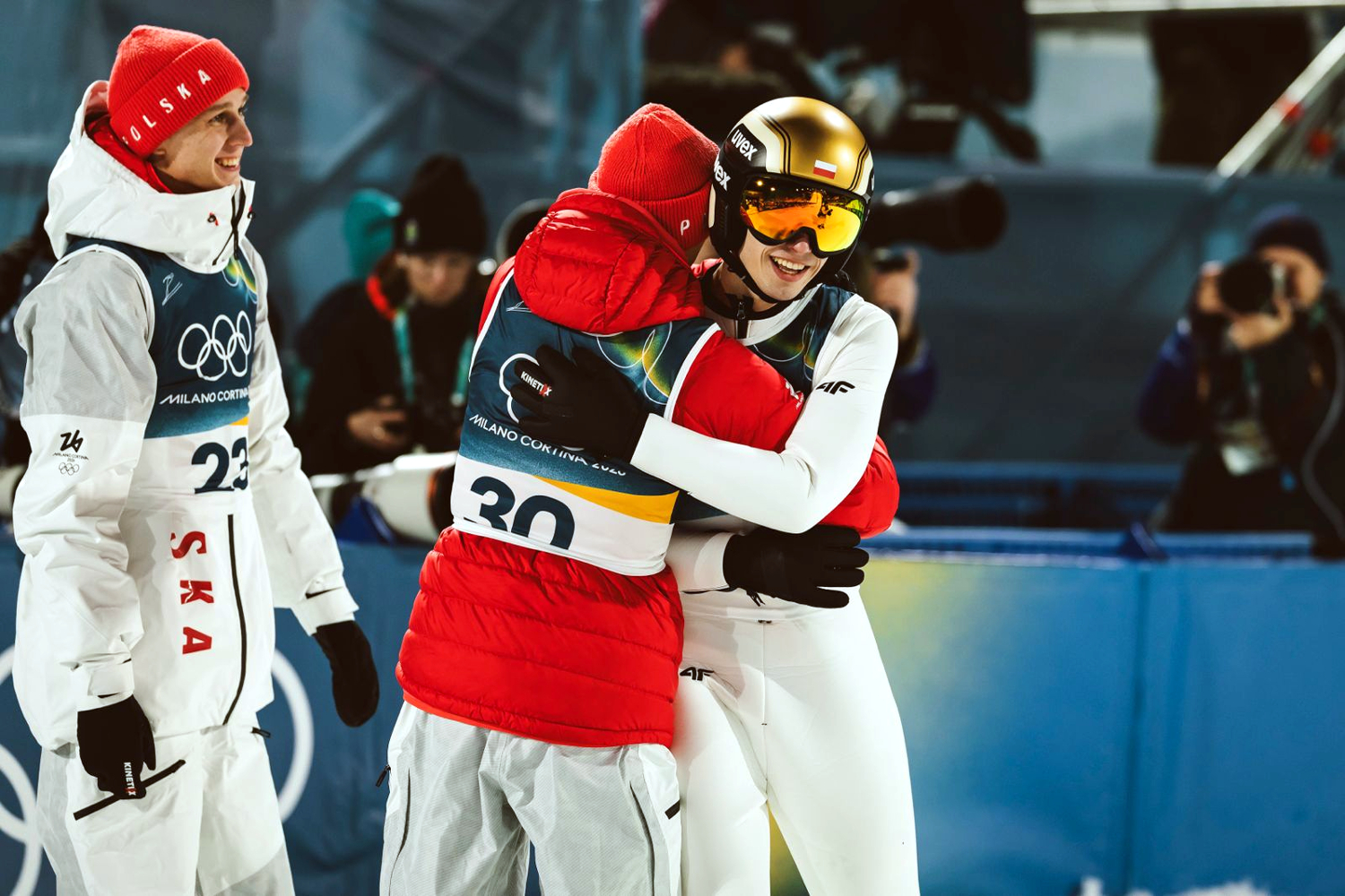 Paweł Wąsek, Kamil Stoch i Kacper Tomasiak